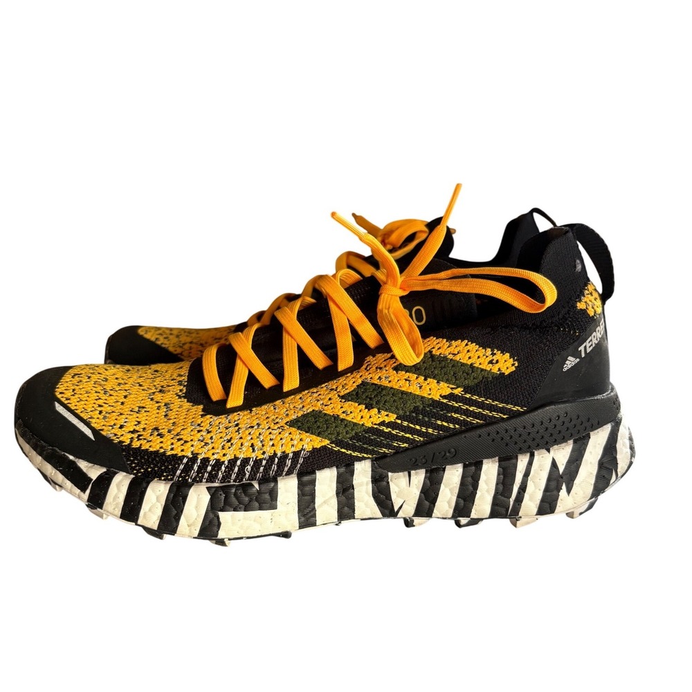Adidas Terrex Two Ultra Parley Trail Running Shoes Solar Gold Black 8.5 WORN ONC - Picture 3 of 8